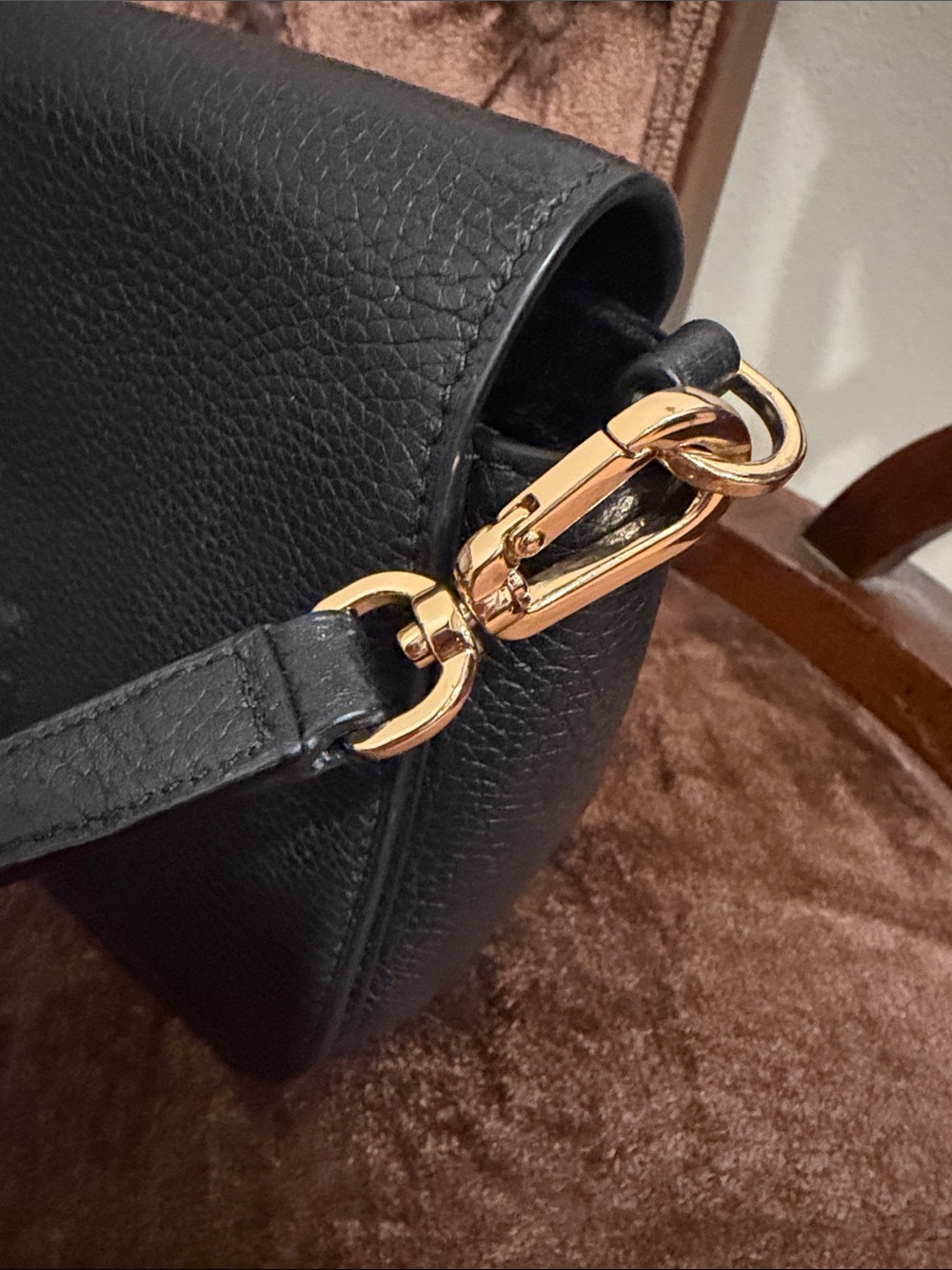 Tory Burch Black Pebbled Leather Crossbody with Tassels - Picture 6 of 12